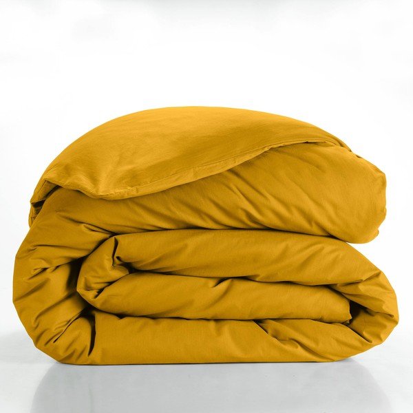 Copripiumino giallo in cotone per letto matrimoniale/per letto esteso 240x220 cm Lina – douceur d'intérieur