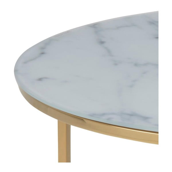 Tavolino rotondo bianco ø 80 cm Alisma - Actona-image-2