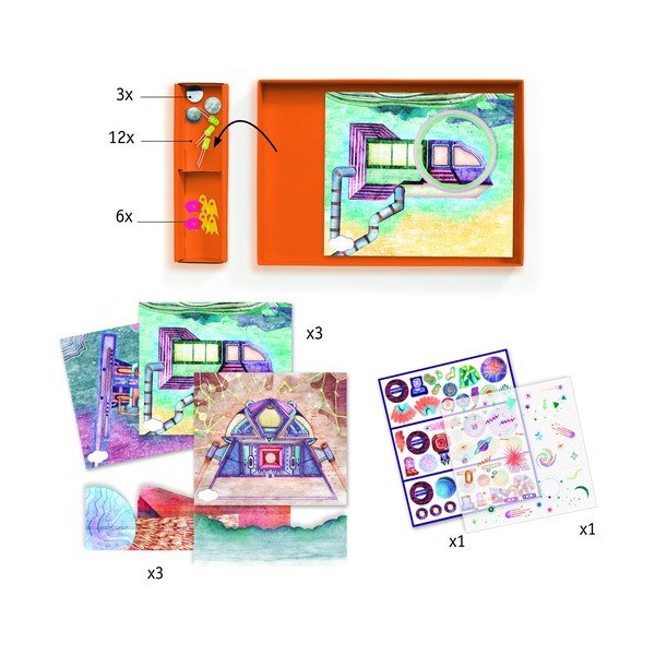 Set di 3 quadri luminosi Odyssey - Djeco-image-4