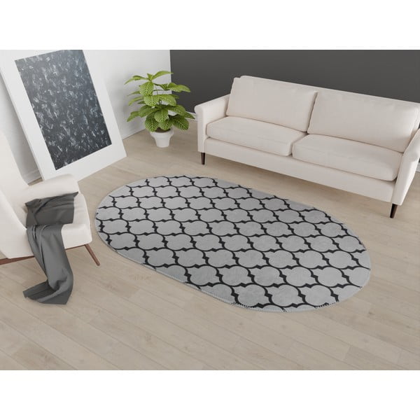 Tappeto lavabile grigio scuro 120x180 cm - Vitaus-image-1