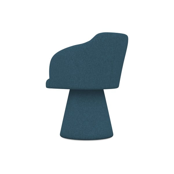 Sedia da pranzo blu in imbottito Kanoa – Makamii-image-3