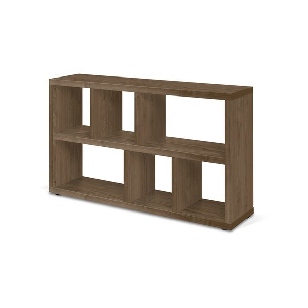 Libreria marrone effetto noce 150x83 cm Berlin - TemaHome-image-4