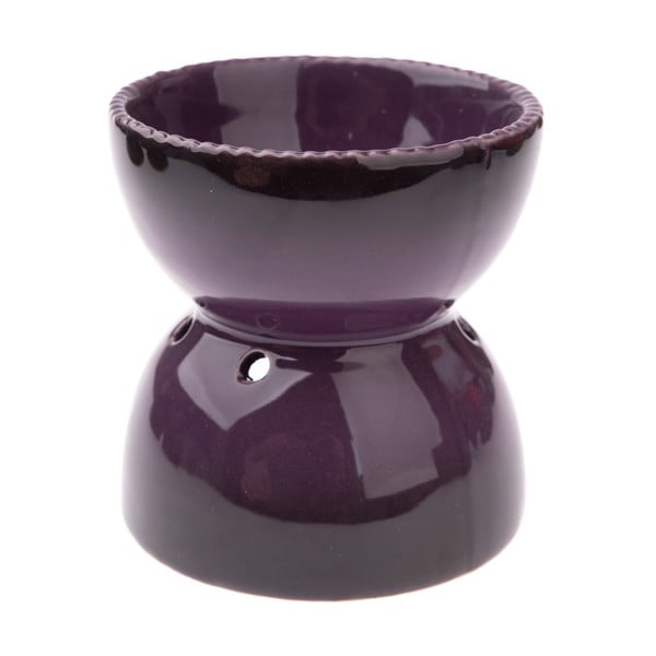 Lampada per aromaterapia in ceramica viola, altezza 11,5 cm - Dakls