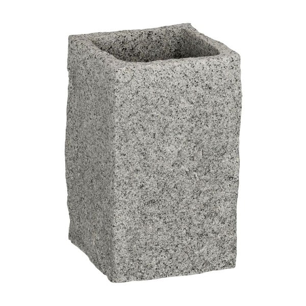 Tazza grigia per spazzolini da denti Granite - Wenko-image-1