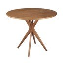 Tavolo da pranzo rotondo con piano effetto frassino ø 70 cm Jubi – Ragaba
