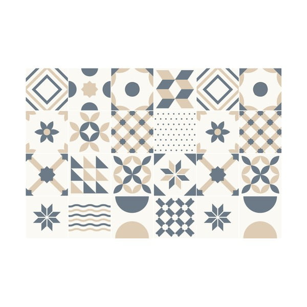 Set di adesivi per piastrelle 24 pz 15x15 cm Minimal – Ambiance-image-1