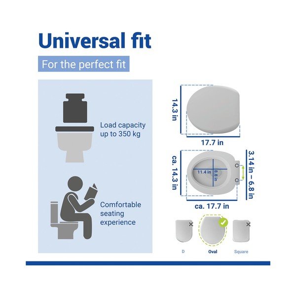 Sedile WC con chiusura Easy-Close (automatica) 36,5 x 45 cm Pula – Wenko-image-2