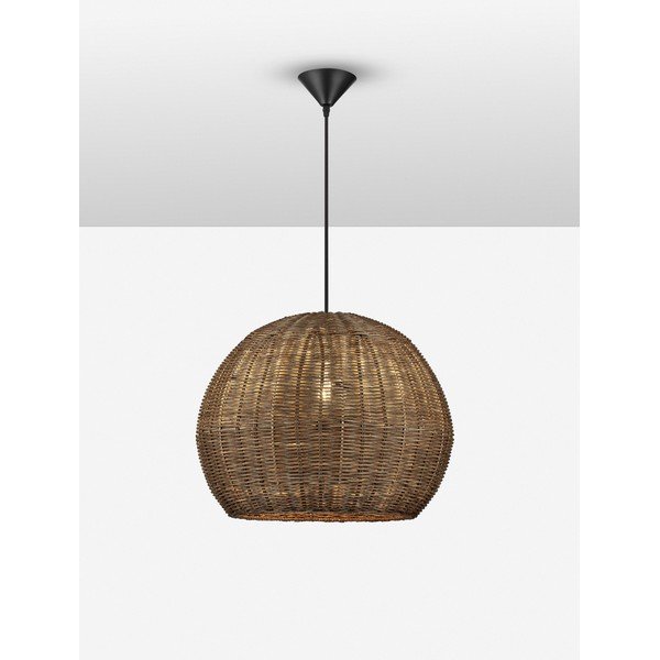 Lampadario di colore naturale in rattan ø 39 cm Rielo – Nova Luce-image-3