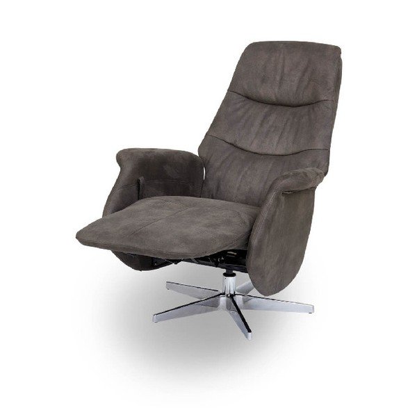 Poltrona relax grigio-marrone Delta - Furnhouse-image-1