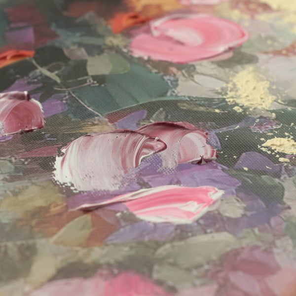 Quadro con elementi dipinti a mano 100x70 cm Amelia – Styler-image-4