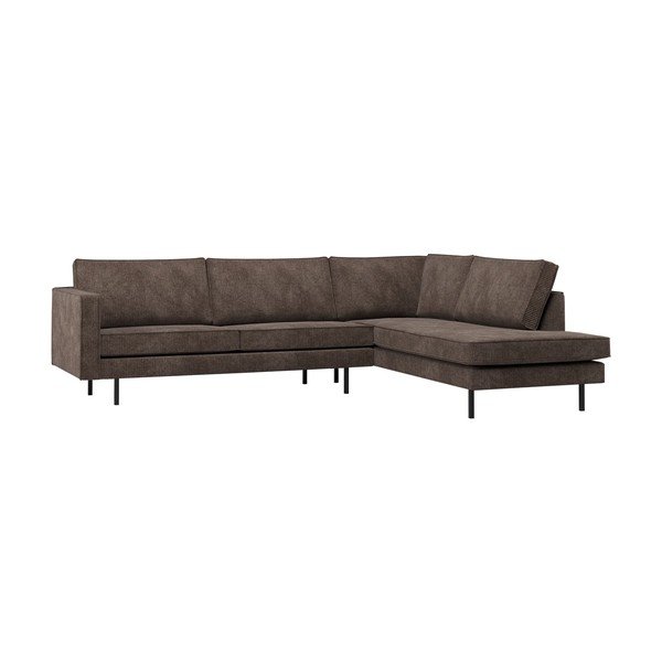 Divano angolare marrone scuro (con penisola a destra/con chaise lounge) Rodeo – WOOOD