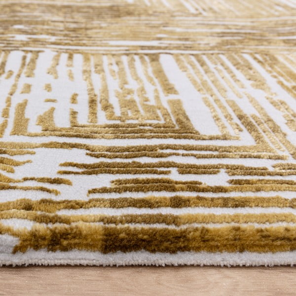 Tappeto dorato 120x170 cm Kuza Lines Gold – Asiatic Carpets-image-3