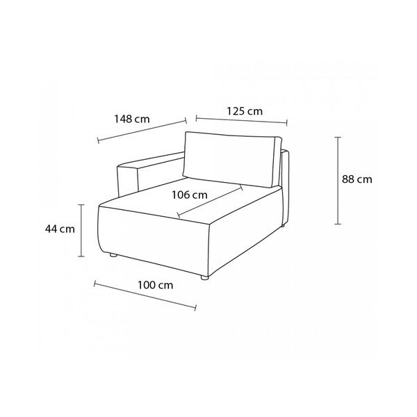 Modulo divano in velluto a coste blu scuro, angolo sinistro Nihad modular - Bobochic Paris-image-4