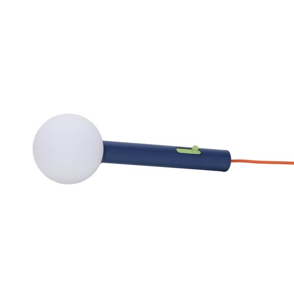 Lampada da tavolo LED blu in metallo con paralume in vetro con intensità regolabile (altezza totale 30 cm) Talk – Hübsch-image-2