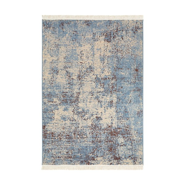 Tappeto grigio-blu con cotone riciclato , 80 x 150 cm Sarobi - Nouristan
