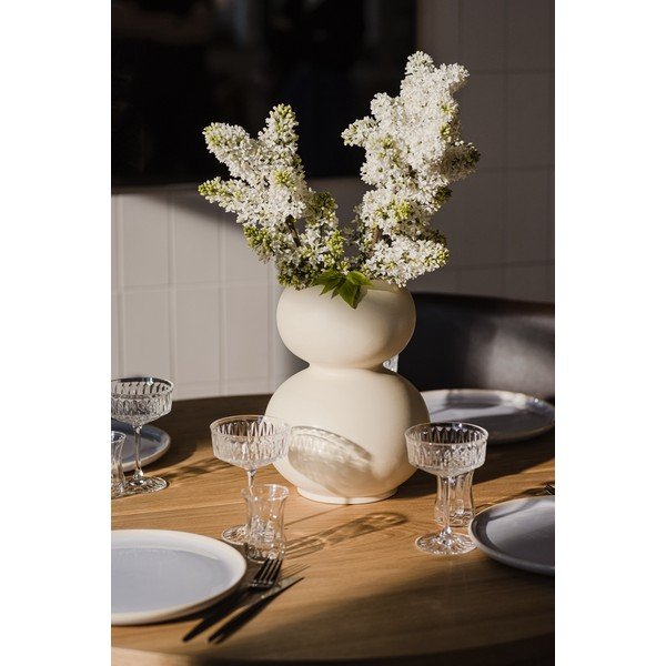 Vaso beige in ceramica (altezza totale 36 cm) Tuga – noo.ma-image-1