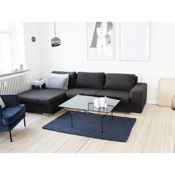 Tappeto in lana blu, 100 x 150 cm Ball Rugs - Wooldot-image-2