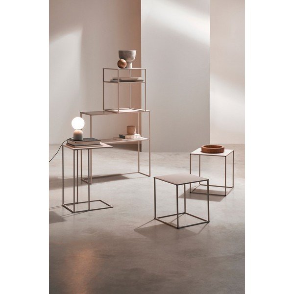 Set di tavolini da salotto beige in metallo 2 pz 38x38 cm Alrik – Yes Everyday-image-4