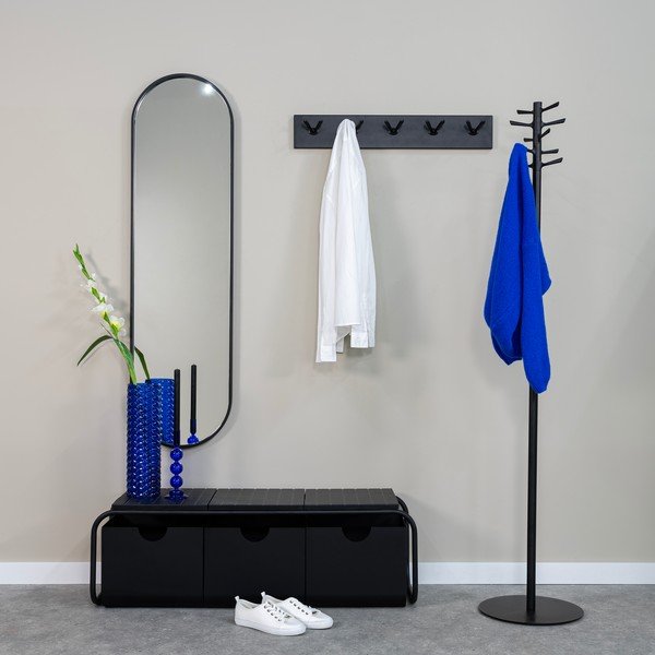 Appendiabiti nero in metallo 35x178 cm Pull – Spinder Design-image-1