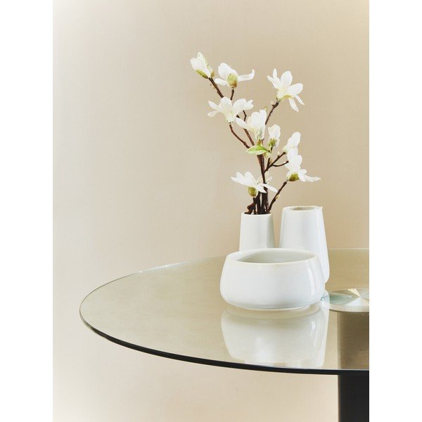 Tavolo da pranzo rotondo con piano in vetro ø 90 cm Metropolitan – Premier Housewares-image-2
