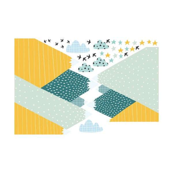 Adesivo murale Bambino gigante Adesivo montagne scandinave Ziska - Ambiance-image-1