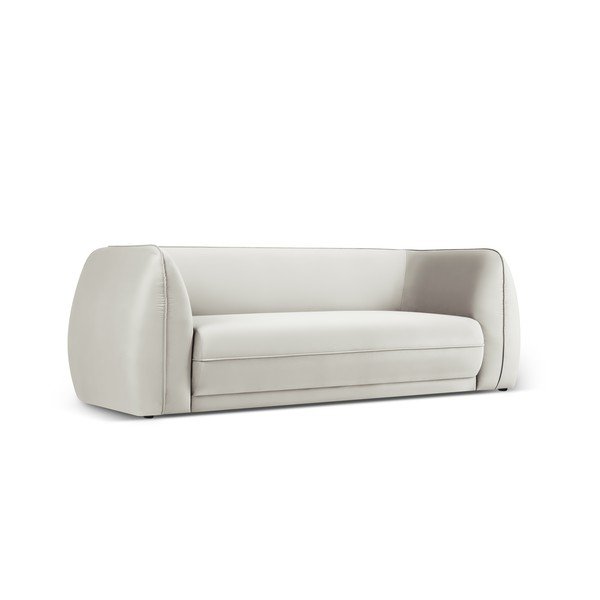 Divano in velluto beige 225 cm Lando - Micadoni Home-image-2