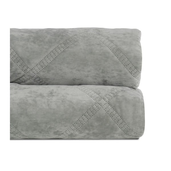 Copriletto verde polveroso in velluto con rivestimento trapuntato 230x260 cm – Ixia