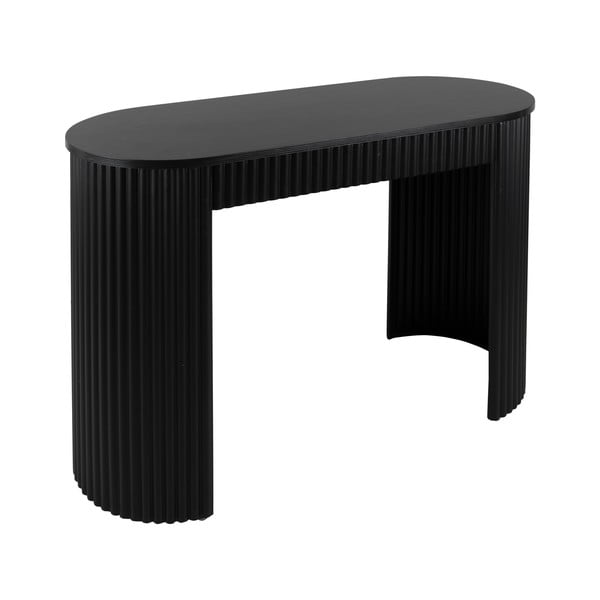 Tavolo consolle nero in metallo 40x100 cm Estriado  – Leitmotiv-image-1