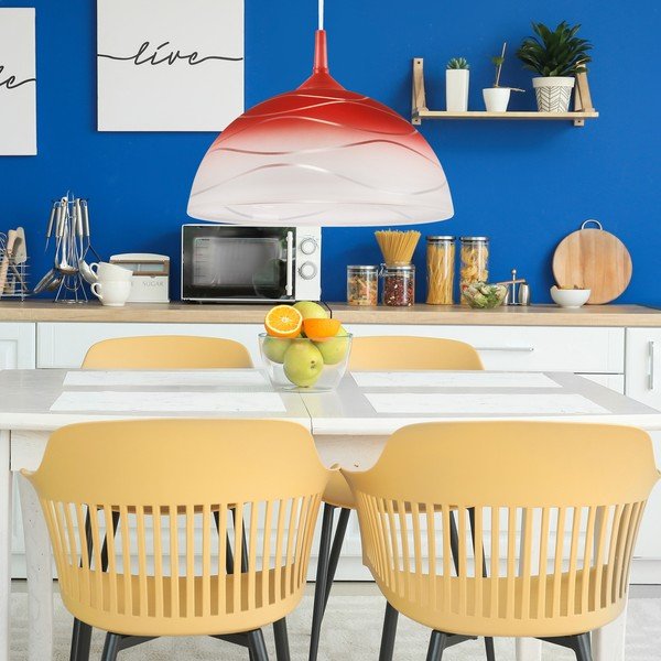 Lampadario rosso ø 30 cm Sfera – LAMKUR-image-3
