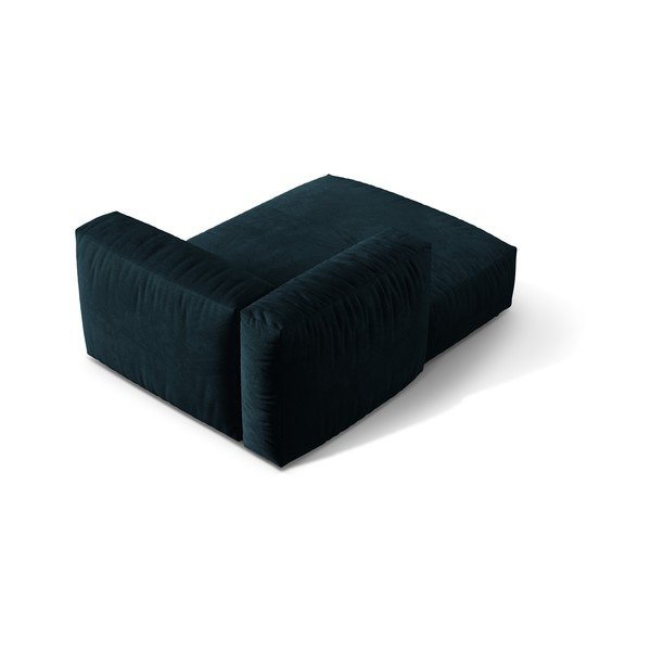 Parte divano componibile blu scuro (con penisola a sinistra) con rivestimento in velluto Martina – Micadoni -image-2