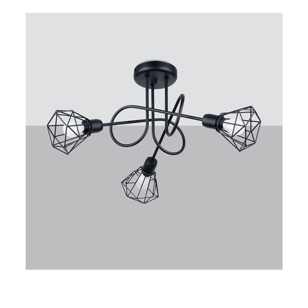 Lampada da soffitto nera ø 10 cm Varpu - Sollux-image-4