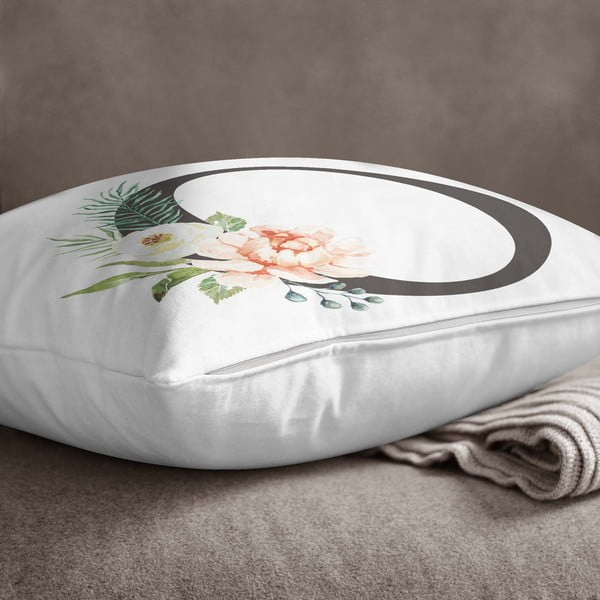 Federa per cuscino Alfabeto floreale O, 45 x 45 cm - Minimalist Cushion Covers
