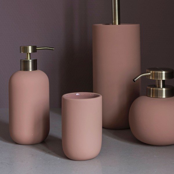 Tazza in ceramica rosa per spazzolini da denti Lotus - Mette Ditmer Denmark-image-4