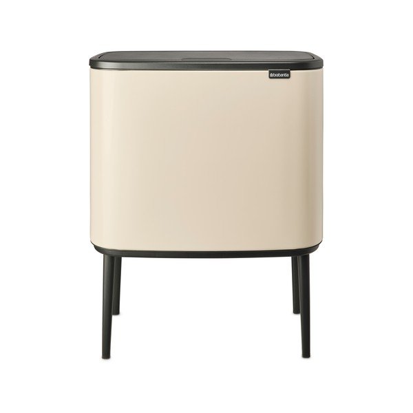 Bidone in acciaio beige touch per raccolta differenziata 34 l Bo Touch Bin - Brabantia-image-1