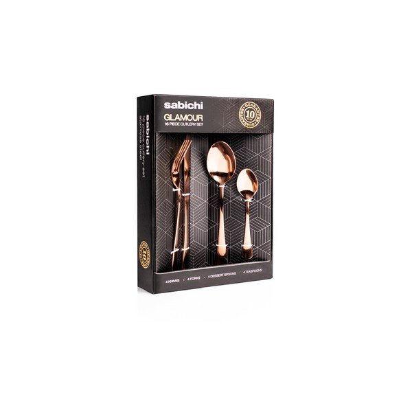 Set di posate da 16 pezzi in color rame - Sabichi-image-1