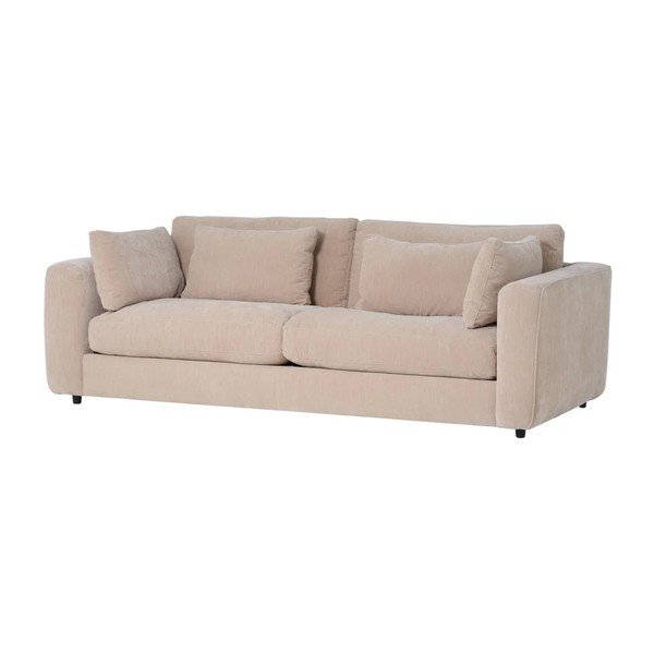 Divano beige con rivestimento in ciniglia 240 cm Chunky – vtwonen