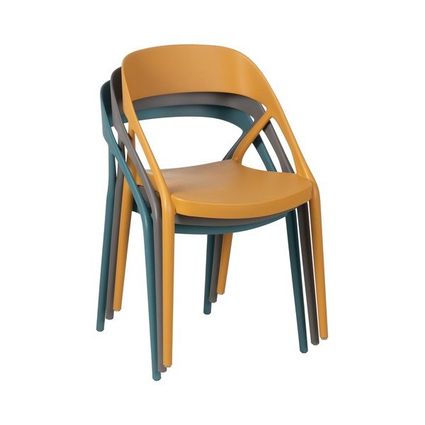 Set di 2 sedie da pranzo grigie in plastica - Ixia-image-3