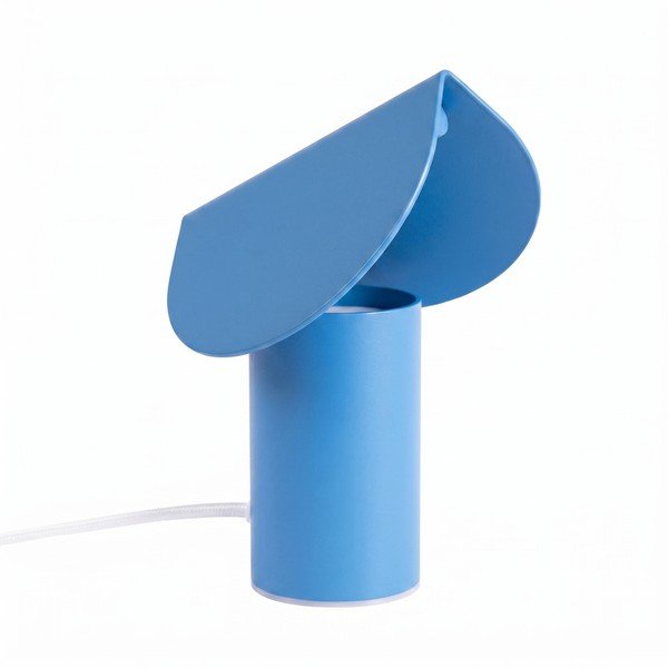 Lampada da tavolo LED azzurra in alluminio (altezza totale 15 cm) BISCUIT – Thoro
