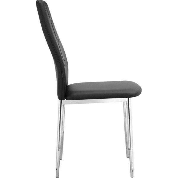 Set di sedie da pranzo in similpelle nere 2 pz Edita - Støraa-image-3