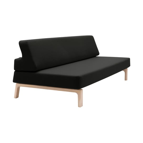 Divano letto nero Lazy - Softline