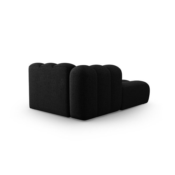Chaise longue componibile nera/color antracite (con penisola a sinistra) Lupine – Micadoni Home-image-3