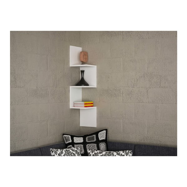 Libreria a parete bianca con mensole Corner - Furny Home-image-4
