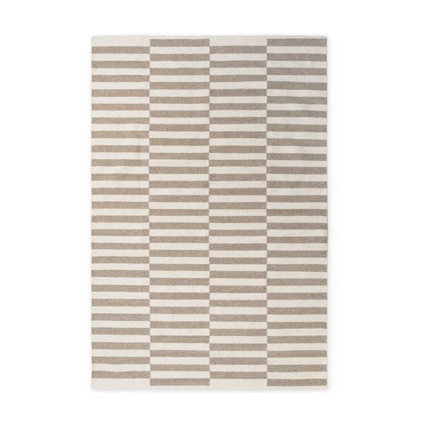 Tappeto bianco/grigio in lana reversibile/tessuto a mano 200x300 cm Vika – Hanse Home