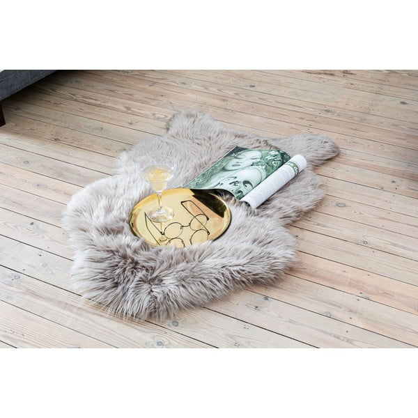 Pelliccia sintetica grigio chiaro Montone, 60 x 90 cm - Tiseco Home Studio-image-1