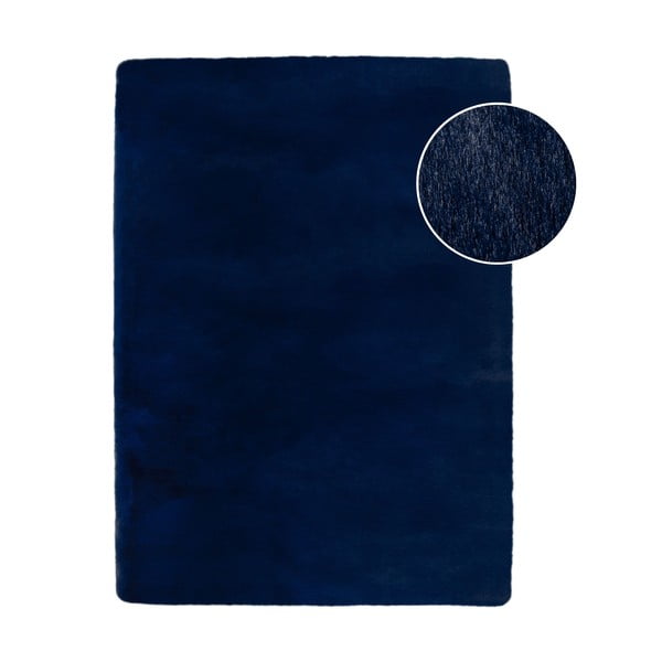 Tappeto in pelliccia sintetica blu scuro 200x290 cm Ivy Luxury Fur - Flair Rugs