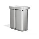 Cestino per la spazzatura argentato in acciaio per raccolta differenziata/con sensori contactless 34+24 l Dual Sensor – simplehuman