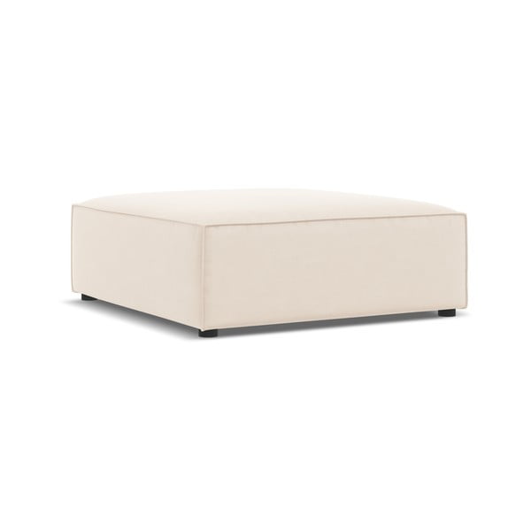 Poggiapiedi beige con rivestimento in velluto Jodie – Micadoni Home-image-3