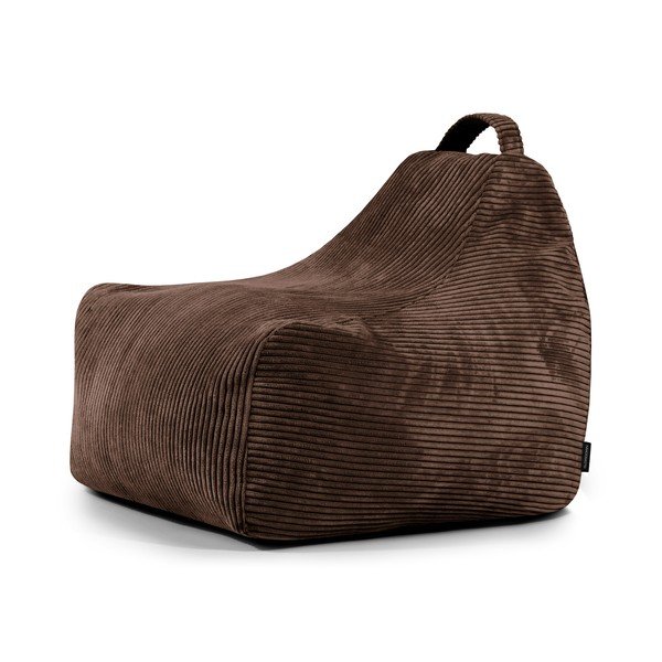 Pouf a sacco per bambini marrone scuro con rivestimento in velluto a coste Game Amuse – SLOWDOWN