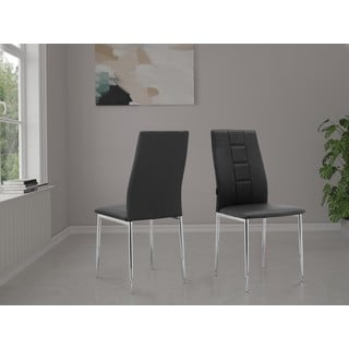 Set di sedie da pranzo in similpelle nere 2 pz Edita - Støraa