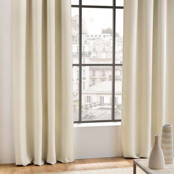 Tenda oscurante color crema 135x240 cm Occult – douceur d'intérieur-image-1